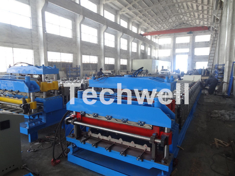18 Forming Stations Roof Panel Roll Forming Machine , Double Sheet Roll Forming Machine