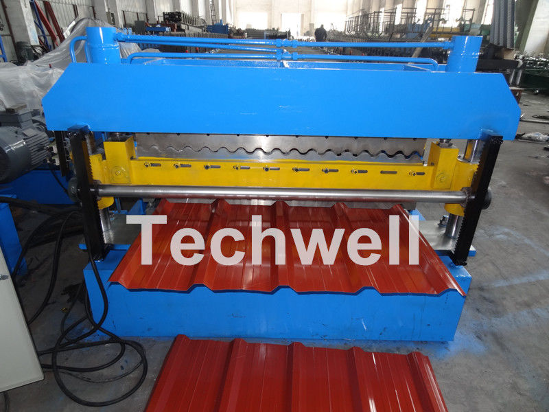 18 Forming Stations Roof Panel Roll Forming Machine , Double Sheet Roll Forming Machine