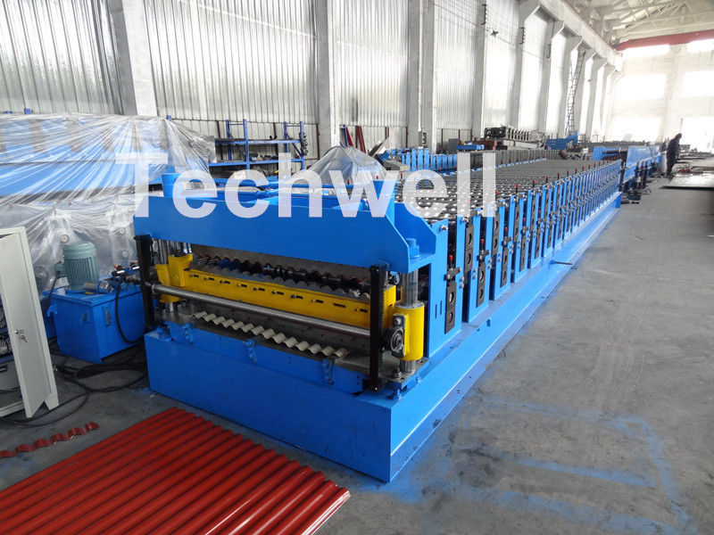 18 Forming Stations Roof Panel Roll Forming Machine , Double Sheet Roll Forming Machine