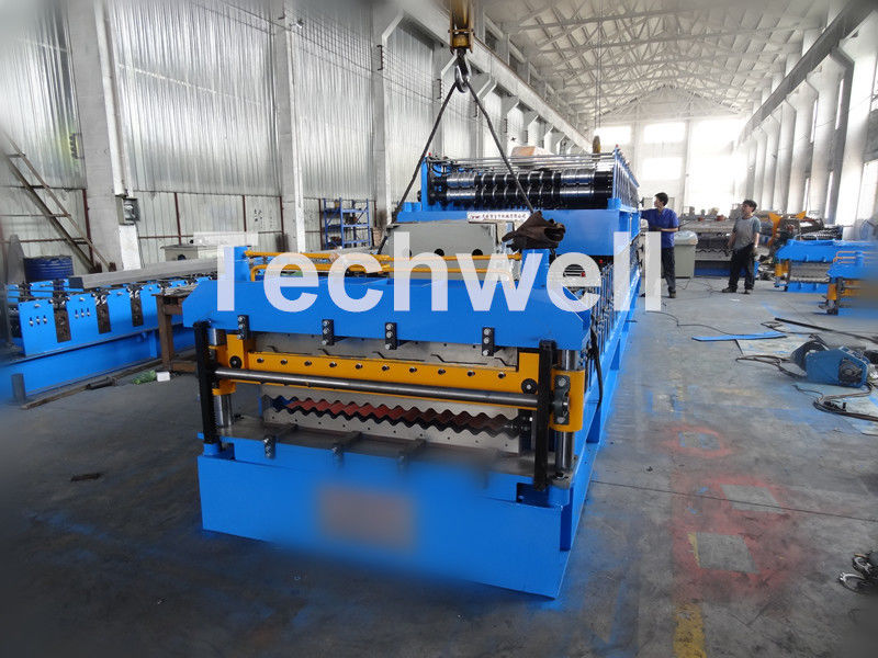 IBR / Corrugated Sheets Dual Level Cold Roll Forming Machine With 5 Ton Manual Uncoiler