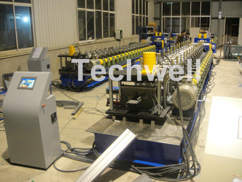 High Productivity Z Shaped Roll Forming Machine With 0-15m/min Forming Speed , Guiding Column Machine Structure