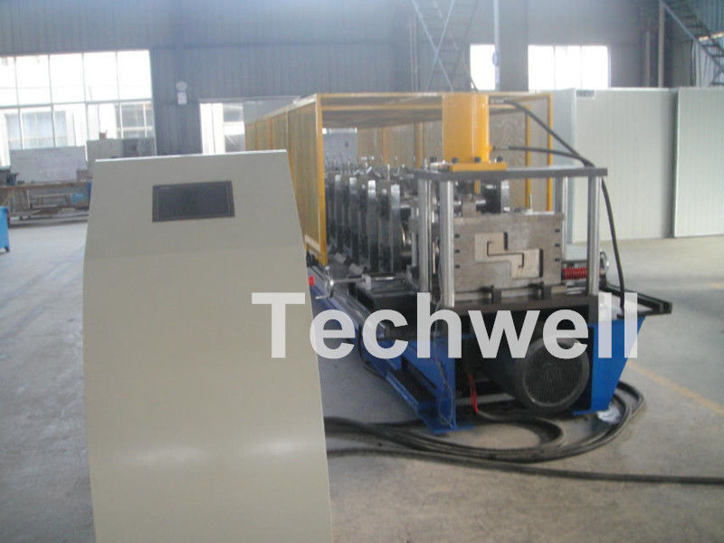 High Productivity Z Shaped Roll Forming Machine With 0-15m/min Forming Speed , Guiding Column Machine Structure