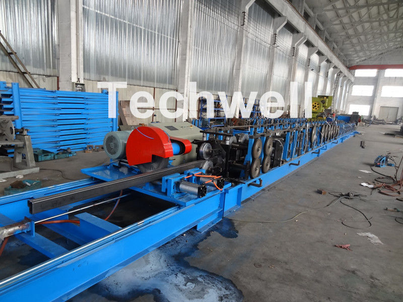 Galvanized Steel Cold Roll Forming Machine With High Speed 12-15m/min For Rack Box Beam / Step Beam