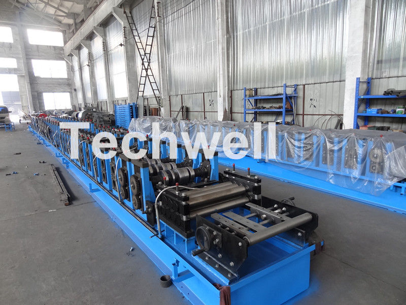 Galvanized Steel Cold Roll Forming Machine With High Speed 12-15m/min For Rack Box Beam / Step Beam