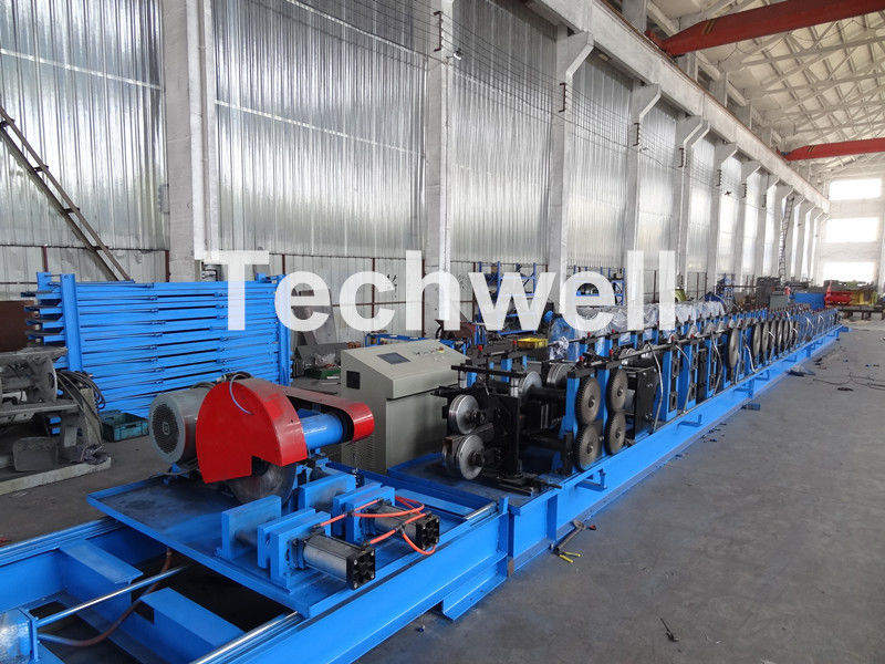 Galvanized Steel Cold Roll Forming Machine With High Speed 12-15m/min For Rack Box Beam / Step Beam