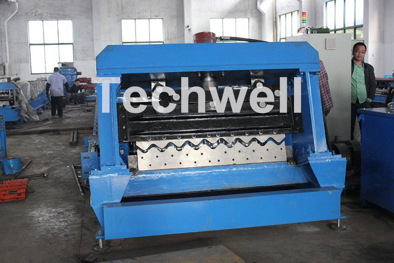 Galvanized Plate / Steel Corrugated Sheet Roll Forming Machine for For Wall Panel
