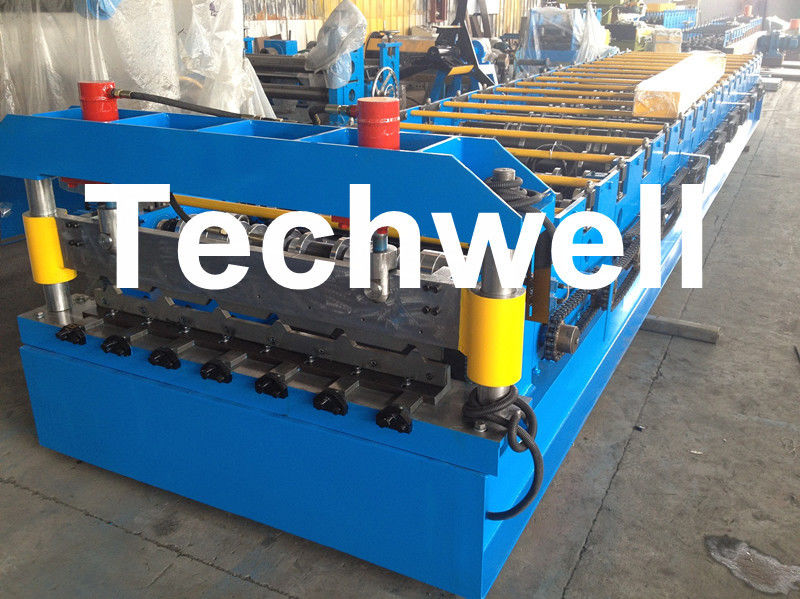 0.3 - 0.8mm Forming Thickness Trapezoidal Profile Roof Panel Roll Forming Machine