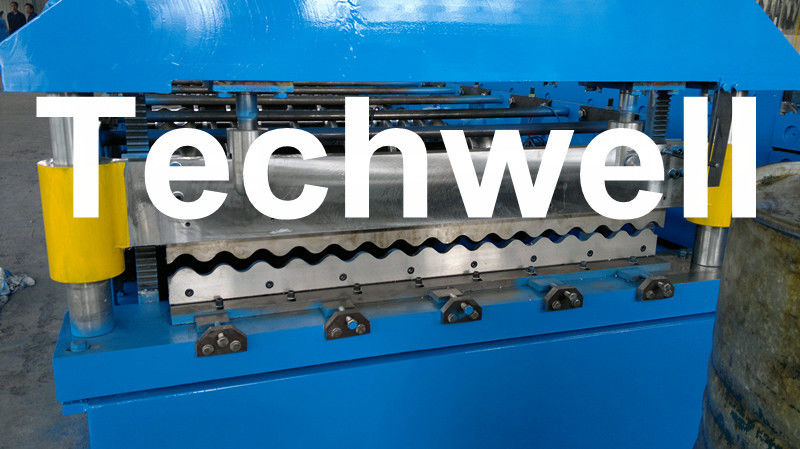 Corrugated Long Span Roof Roll Forming Machine with Chain Drive and PANASONIC Transducer