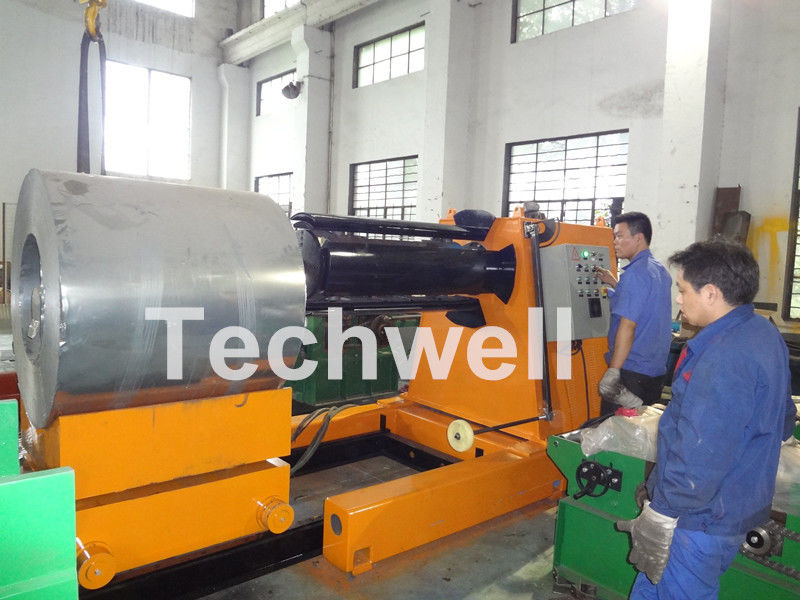 7 / 10 / 15 Ton Weight Capacity Steel Coil Decoiler With Adjustable Working Speed