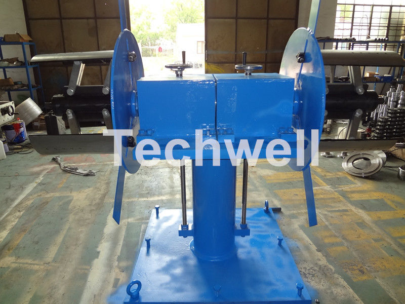 Accessories Of Cold Roll Forming Machine , Manual Double Head Hydraulic Uncoiler Machine
