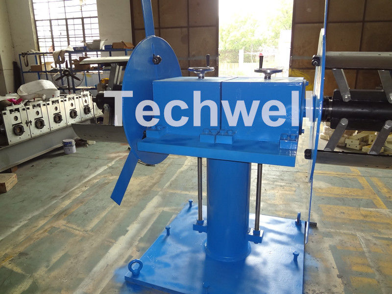 Accessories Of Cold Roll Forming Machine , Manual Double Head Hydraulic Uncoiler Machine