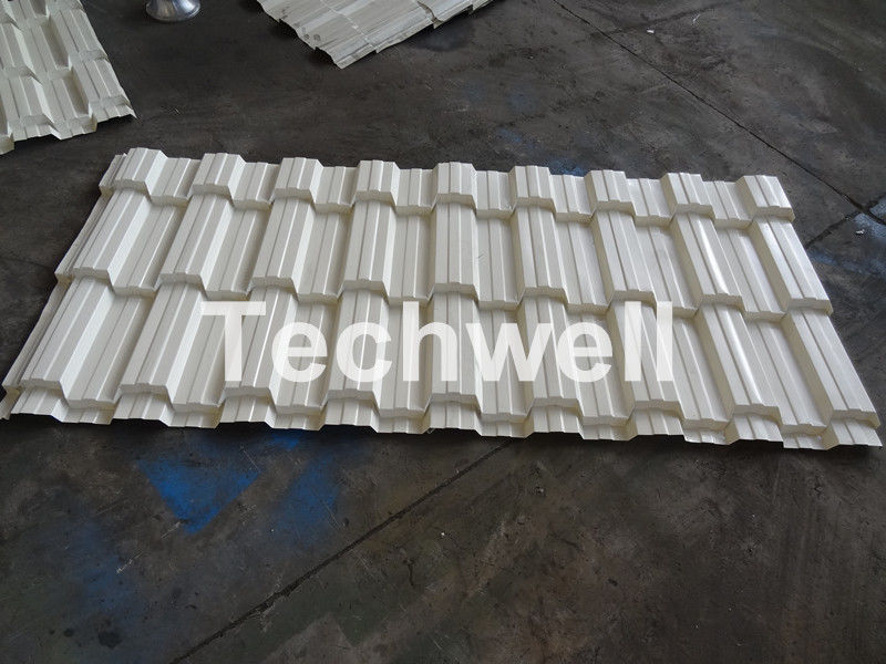 7.5KW Metal Tile Roll Forming Machine For Color Steel / Galvanized Coil
