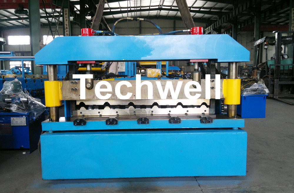 Automatical Steel Roof Wall Panel Roll Forming Machine With 13 - 20 Forming Station