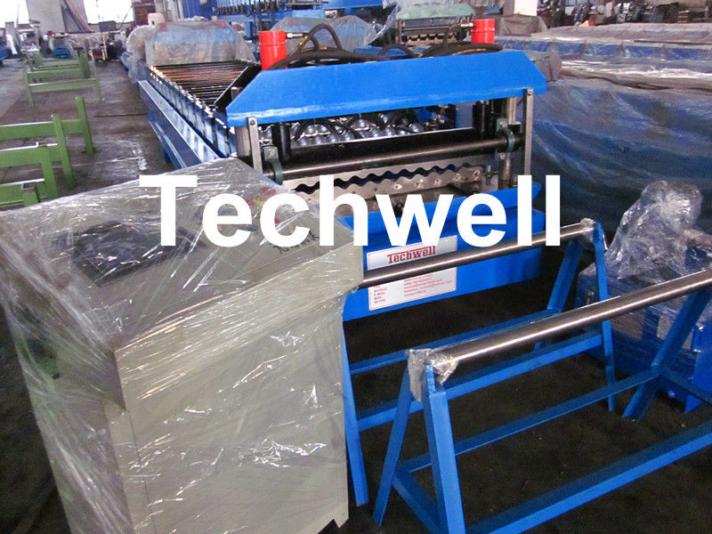 Steel Metal Roof / Roofing Sheet Making Machine For 0.2 - 0.8mm Material