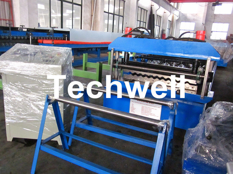 Steel Metal Roof / Roofing Sheet Making Machine For 0.2 - 0.8mm Material