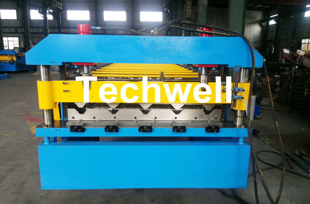 Metal Roof IBR Sheeting Roll Forming Machine For 0.3 - 0.8mm Material Thickness