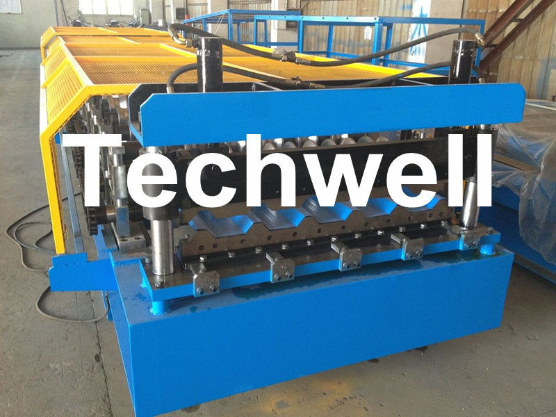 Metal Roof IBR Sheeting Roll Forming Machine For 0.3 - 0.8mm Material Thickness