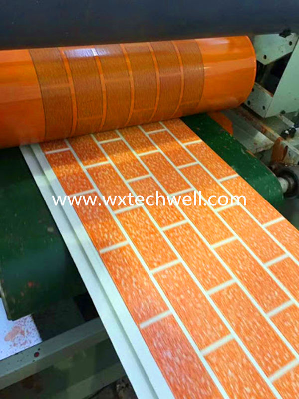 Embossed Brick Pattern Exterior Decorative Metal Wall Cladding Panel Production Line