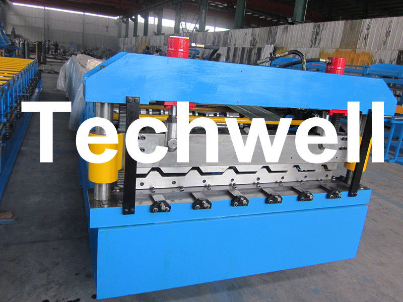 5.5 Kw Steel Metal Roof Roll Forming Machine With Manual, Automatical Decoiler