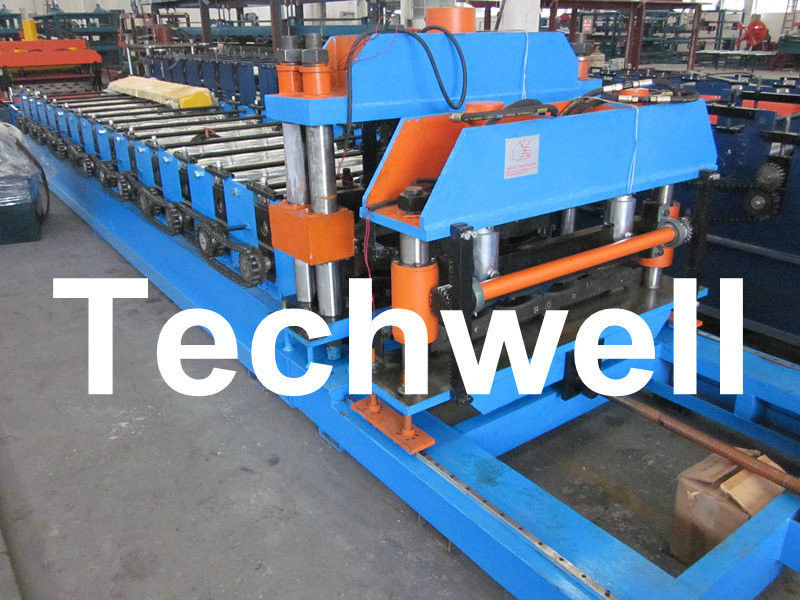 Steel Roof Metal Tile Roll Forming Machine With Touch Screen PLC Frequency Control System