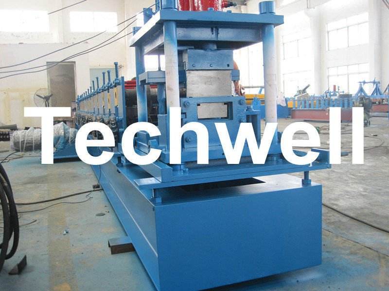 Steel C Purlin Roll Forming Machine With Hydraulic Punching and Cutting