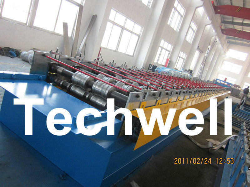 Steel Structure Floor Decking Panel Roll Forming Machine With PLC Control System