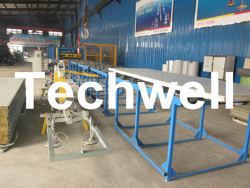 Rock Wool & PU Sandwich Panel Making Machine For Prefab House, Mobile House TW-RKW1250