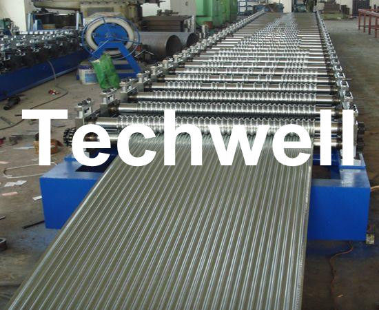 Corrugated Profile Roofing Sheet Roll Forming Machine With Hydraulic, PLC System