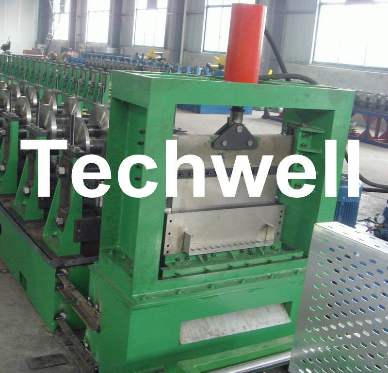 Hot - Dip Galvanizing Steel Strip Cable Profile, Cable Tray Roll Forming Machine TW-CBT300