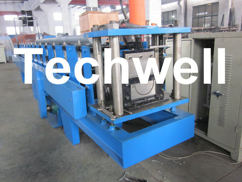 Manaul Hydraulic Decoiler Half Round Gutter Forming Machine For 0.4-0.8mm Thickness Sheet