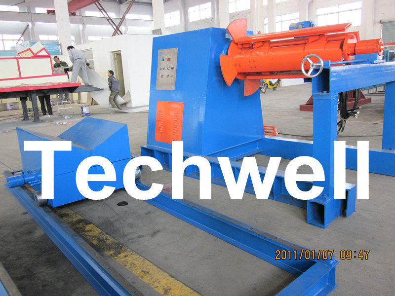 High Speed 0 - 15m/min Uncoiling Speed 5 Ton Automatic Uncoiler / Decoiler Curving Machine