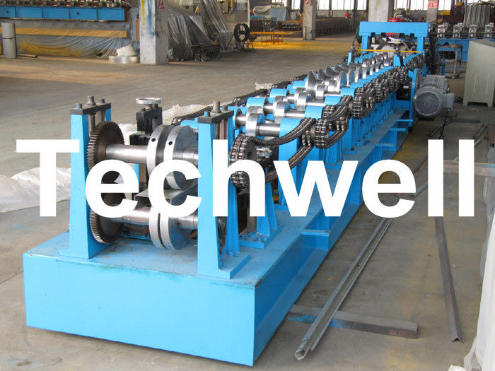 Quick Interchangeable C / Z Purlin Roll Forming Machine With 17 Forming Stations