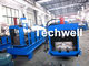 Metal Top Ridge Tile Roll Forming Machine With 15 Forming Stations , PLC Control System