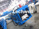 Metal Top Ridge Tile Roll Forming Machine With 15 Forming Stations , PLC Control System